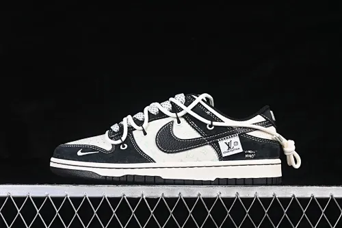 All categories Nk SB Dunk Series Nk SB Dunk Low High-end customized low-top sneakers Nike SB Dunk Low Matte black and white High-end customized low-top casual sneakers YX5066-396